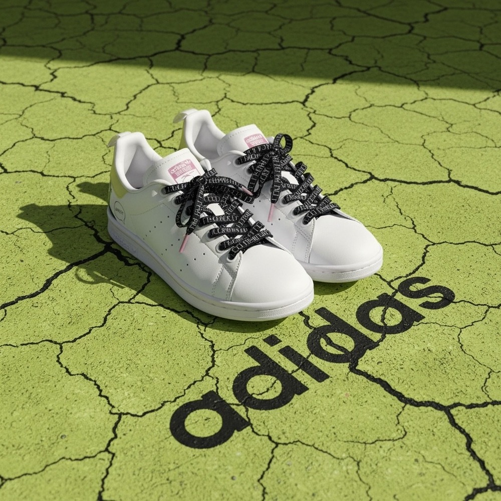 Adidas Stan Smith Fiorucci White Leather Graphic Sneakers EG5152 Womens 7.5